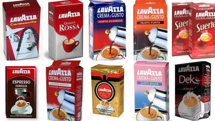 Ассортимент кофе Lavazza 